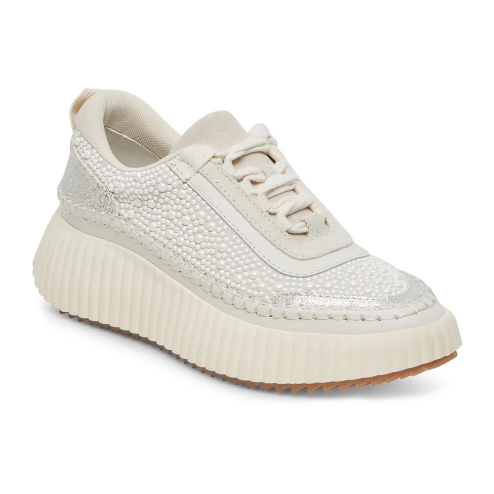 Dolce Vita Dolen Pearl Platform Sneakers in Vanilla Pearl - Picture 4 of 15